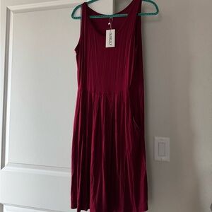 Women’s Burgundy Dress with pockets